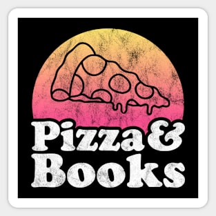 Pizza Lover Pizza and Books Sticker